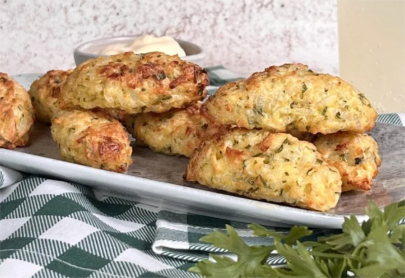 Bolinho de arroz simples na airfryer