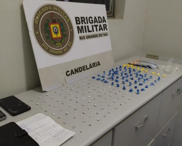 Mulher é presa com porções de cocaína e crack em Candelária