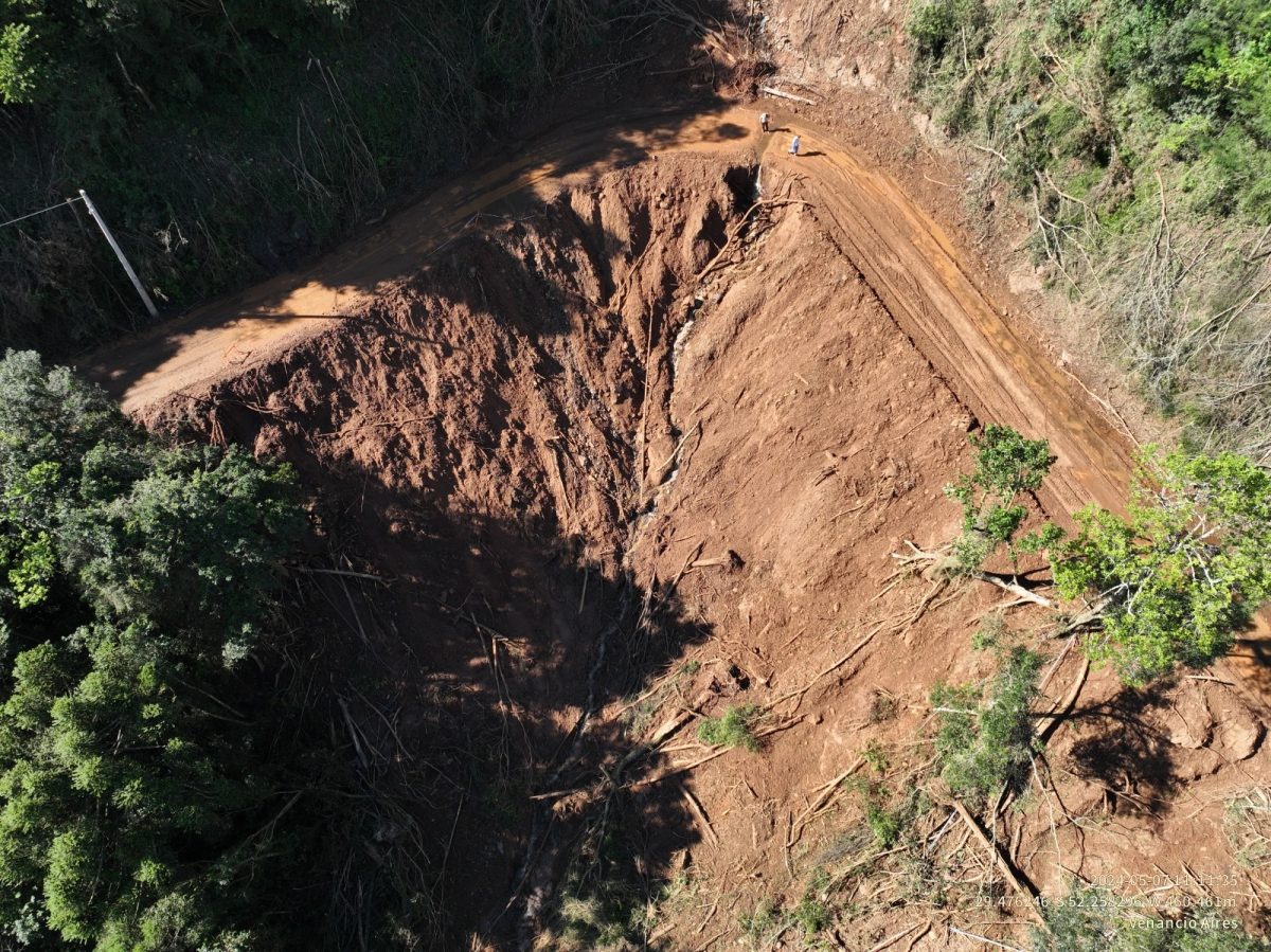 Defesa Civil emite novo alerta para risco de deslizamentos na região serrana de Venâncio Aires