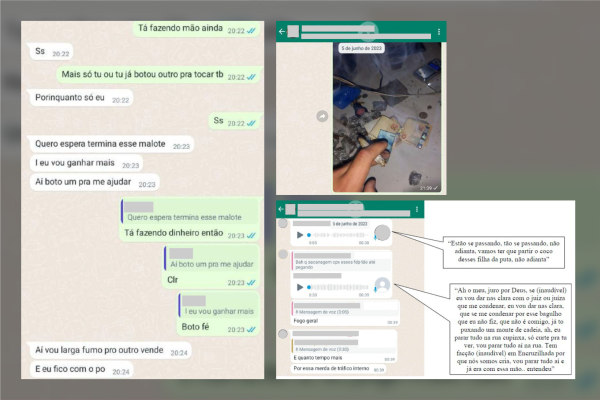 Reprodução de conversas de grupo do WhatsApp