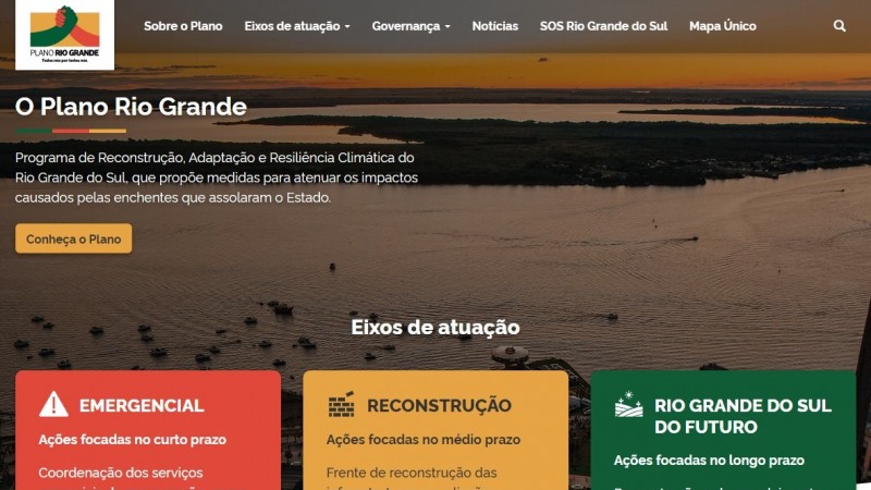 Governo do Estado lança site do Plano Rio Grande