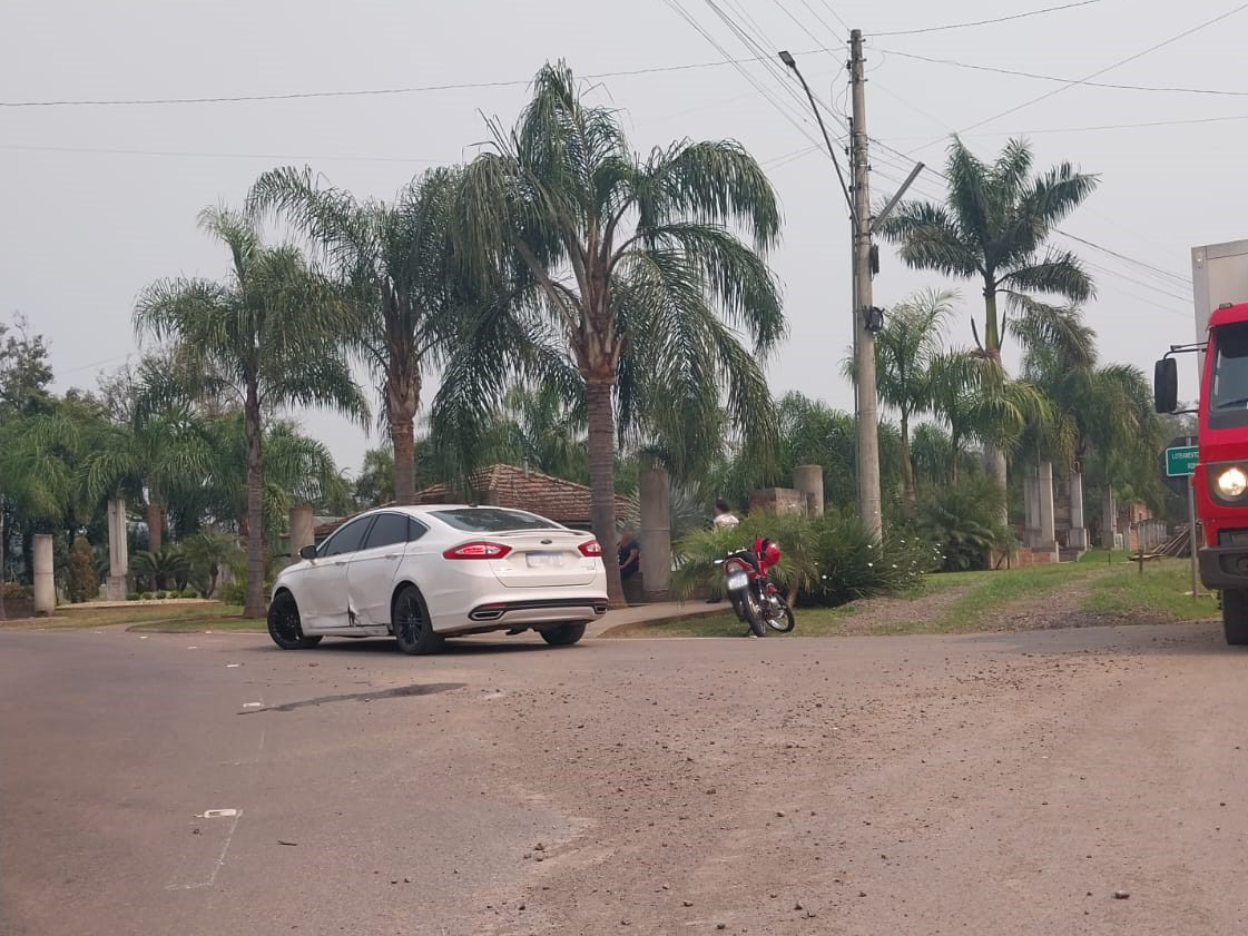 Acidente em Linha Capão deixa motociclista com fratura exposta