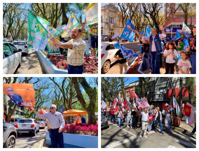 Bandeiraços mobilizam candidatos à majoritária de Santa Cruz