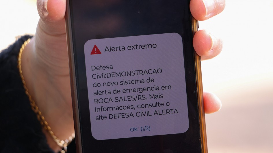 Defesa Civil do RS realizará exercício com envio de alertas para celulares em áreas de risco