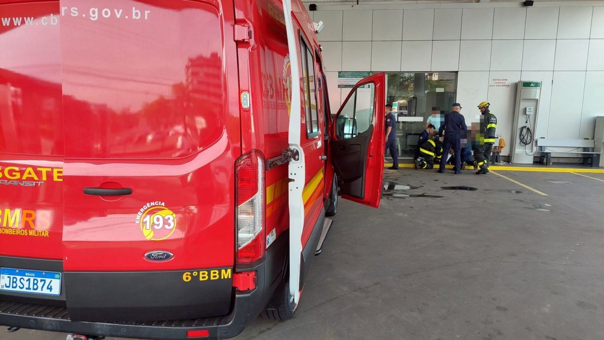 Mulher fica ferida após acidente em posto de combustível de Venâncio Aires