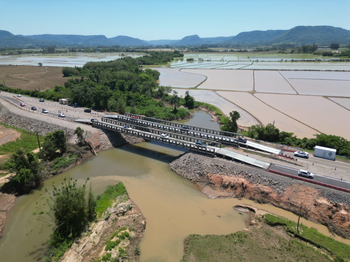 Manutenção na ponte metálica da RSC-287 será realizada neste sábado