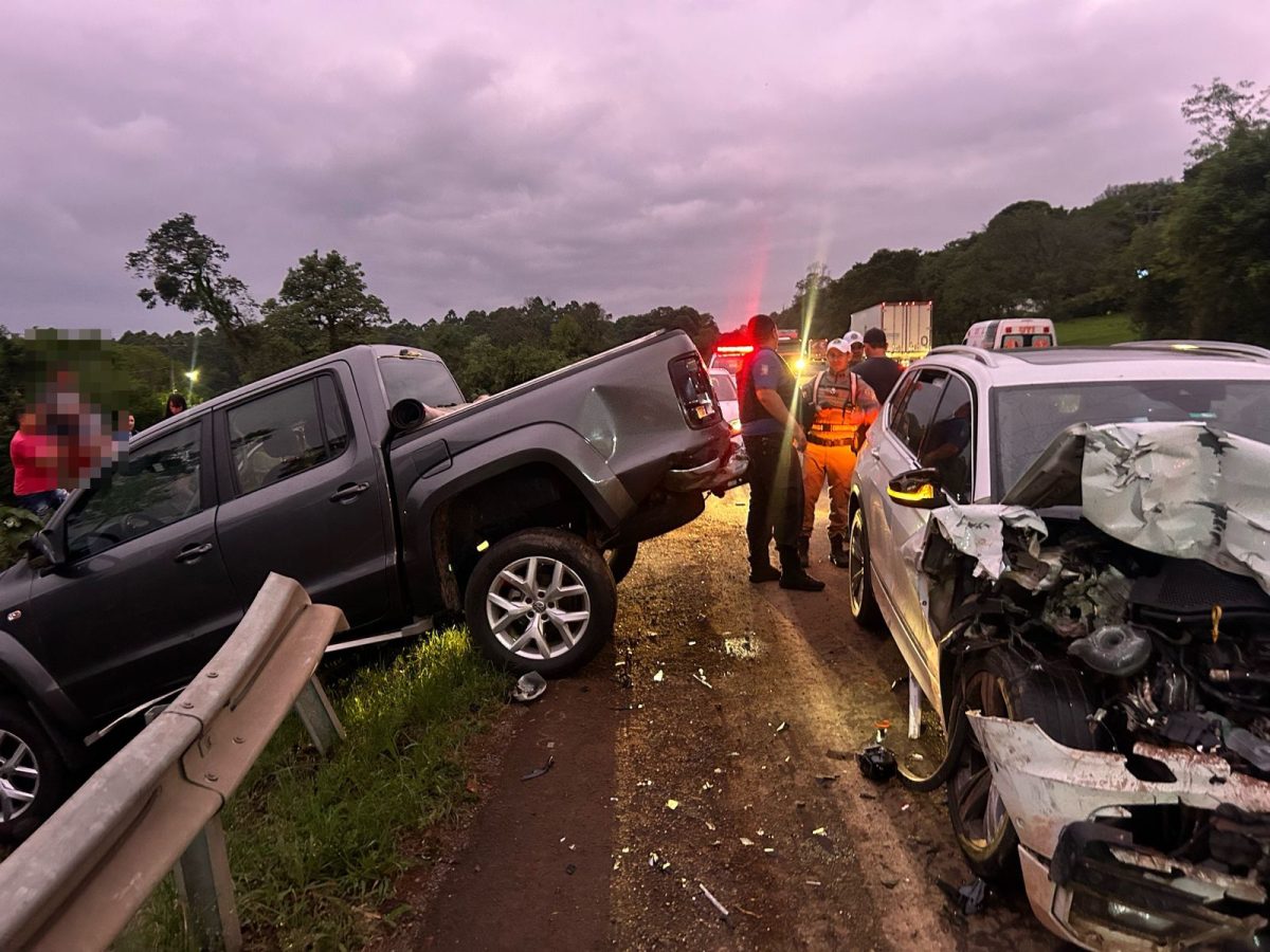 Acidente deixa dois homens feridos na RSC-287 em Santa Cruz