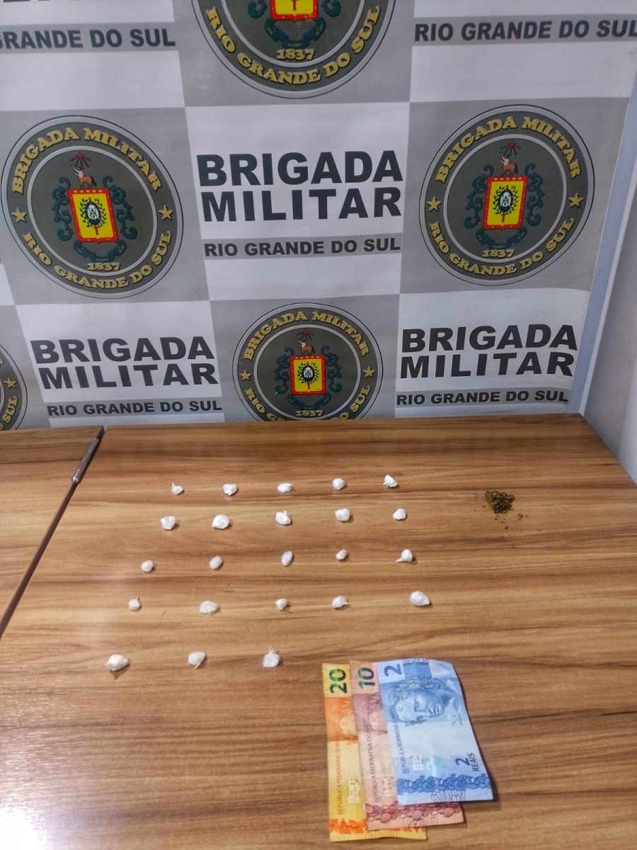 Brigada Militar prende homem com porções de cocaína e maconha no Bairro Battisti